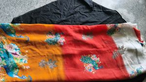 Vibrant Peacock Print Saree
