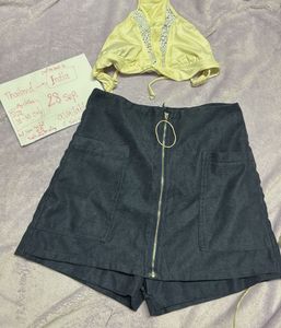 High Waisted Denim Shorts M size