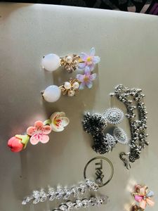 Assorted Hair Accessories Set and earrings
