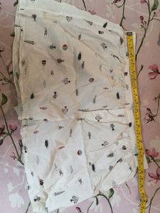 Nicobar white shortswith Fish Print