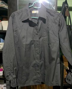 Classic Grey Button-Up Shirt