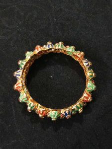 Colorful Enamel Bangles - Set of Two