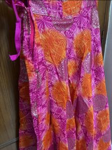 🆕Vibrant Pink &amp; Orange Ethnic Skirt/Lehnga