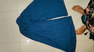 Solid Blue Palazzo Pants