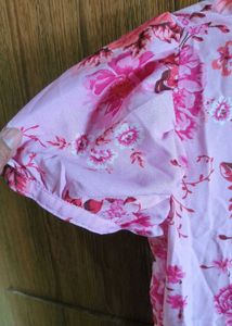 Floral Print Pink Dress