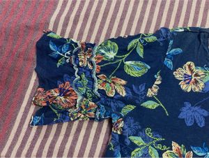 Floral Print Ruffle Sleeve Top
