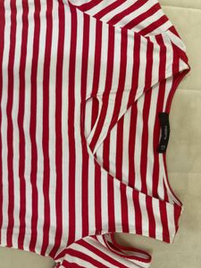 Red &amp; White Striped T-Shirt