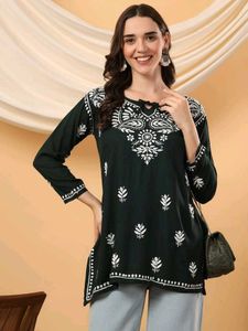Gargi Chikankari Rayon Short Kurti