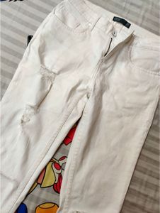 White Skinny Jeans by Ether