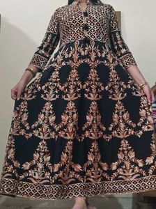 Embroidered Ethnic Kurta Dress black