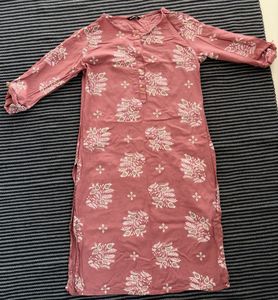 Pink Printed Kurta