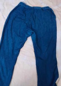 High-Waisted Wide Leg Blue Jeans