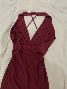 Elegant Deep V-Neck Party Dress