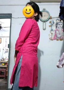 Pink Kurta with Gold Embellishments