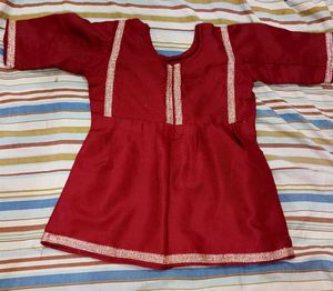 Maroon Kurta Set with Pants