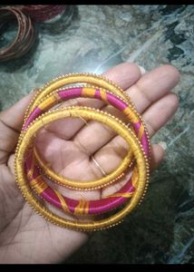 Vibrant Silk Thread Bangles Set