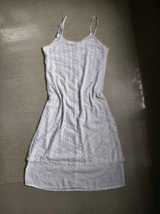 Chic White Embroidered Dress