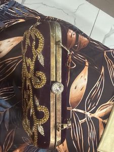 Elegant Embellished Clutch &amp; Gold Evening Bag