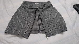 Stradivarius Plaid Mini Skirt