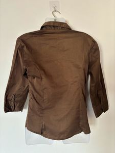 Formal Brown Shirt With 3/4th Sleeve