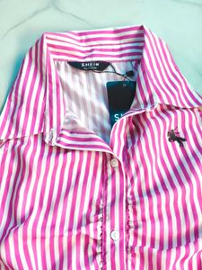Pink Striped Halter Top