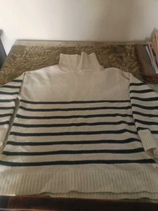 Striped Turtleneck Sweater
