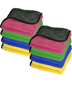 Microfiber Cleaning Towels 250 GSM Pack Of 8