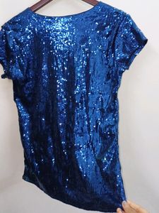 🔴BLUE SEQUENCE TOP FOR WOMEN