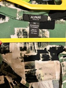 Abstract Print Button-Up Top