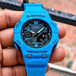 CASIO G-SHOCK Blue Analog-Digital Sports Watch – P