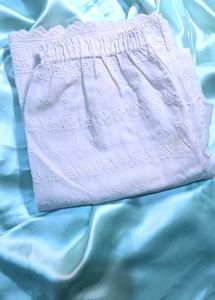 white Embroidered Palazzo