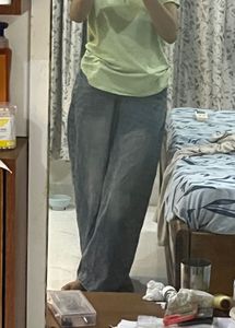 Blue Washed Wide Leg Jeans