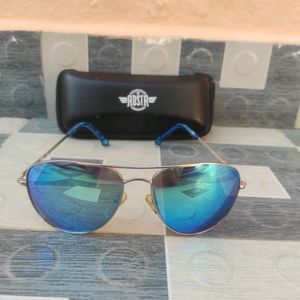 Branded Roadster Sunglass Aviator Blue Oval Shaped