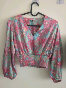 Stylish Printed Cropped Blouse