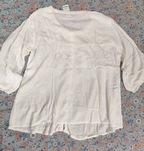 White embroided shirt