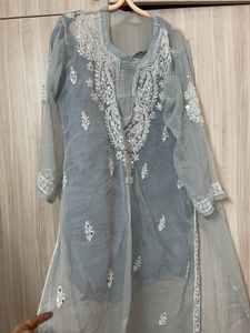 Mirror Work Chikankari Kurta