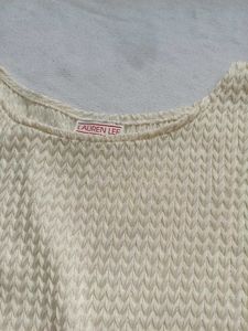 Cream Knit Top