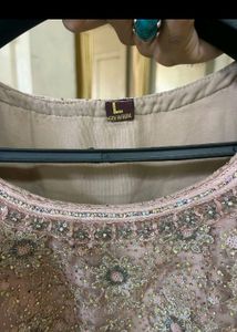Shrug Pettern Layered Dimond Work Gown