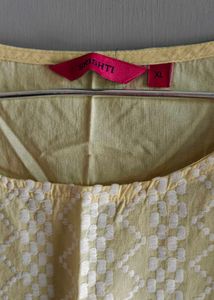 Women's Yellow Embroidered Kurta