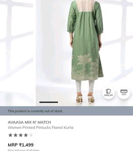 Green Embroidered Kurta