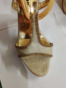 ✨ MaySun Champagne Gold Party Wear Heels✨