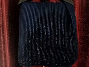 Elegant Midnight Blue Sequin Saree