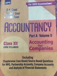 Class XII Accountancy