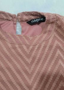 Chic Chevron Puff Sleeve Top