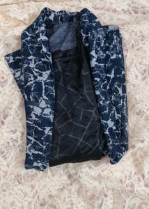 Men's Blue Floral Long Sleeve Shirt