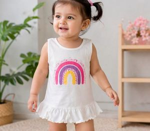 Adorable Rainbow Dress for Girls