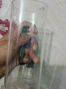💥 Clear Glass Mug with Green Handle 🍺 💥