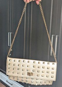 Studded Gold Party Sling Bag
