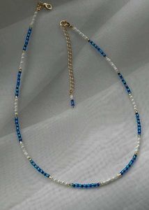 Blue & White Beaded Necklace🧿
