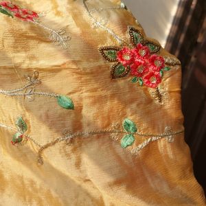 Machine Embroidered Kurta Fabric